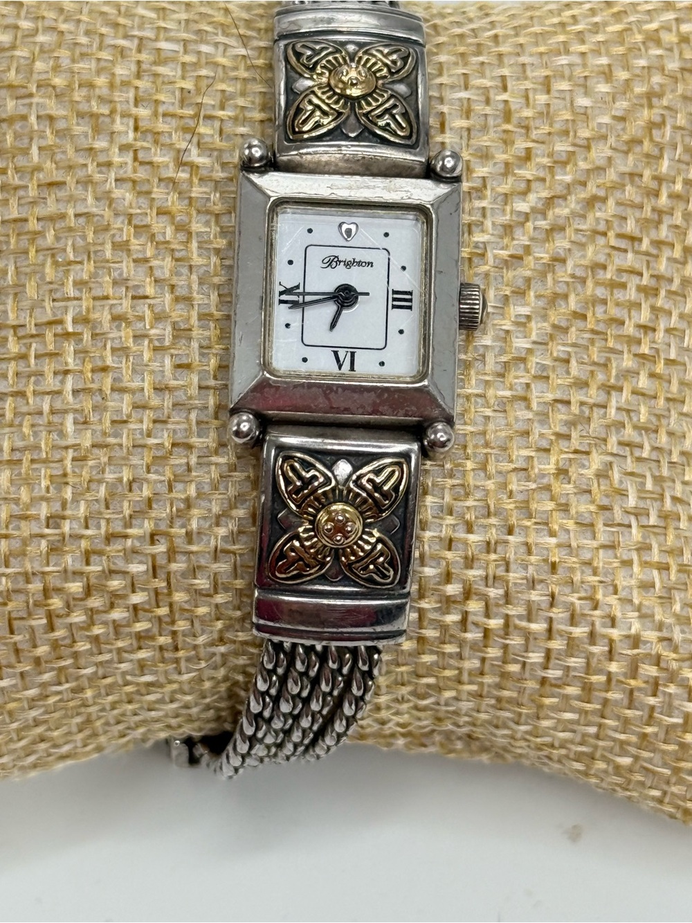 Brighton monroe Silver and Gold Accent Bracelet Watch toggle clasp